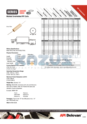 2890-26K datasheet - Molded Unshielded RF Coils