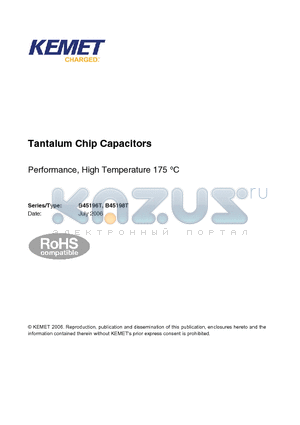 B45196T5157M109 datasheet - Tantalum chip capacitors