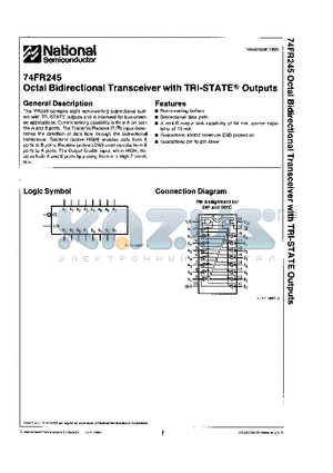 74FR245S datasheet - Octal Bidirectional Transceiver with TRI-STATE Outputs