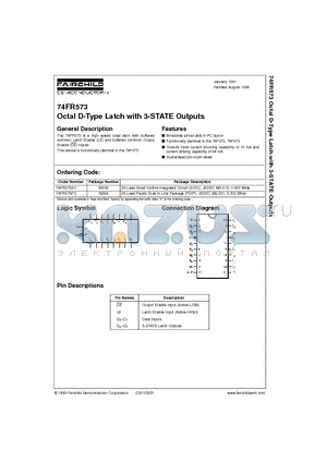 74FR573 datasheet - Octal D-Type Latch with 3-STATE Outputs