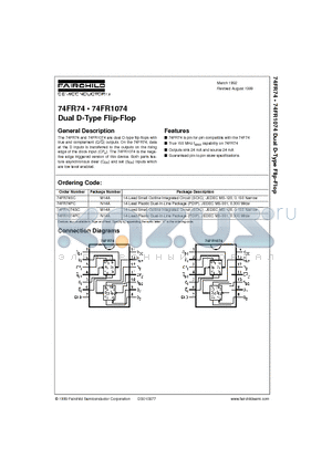 74FR74 datasheet - Dual D-Type Flip-Flop