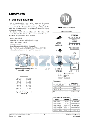 74FST3126D datasheet - 4-Bit Bus Switch