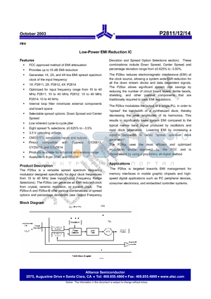 A2811A-08ST datasheet - Low-Power EMI Reduction IC