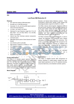 A2811AF-08SR datasheet - Low-Power EMI Reduction IC