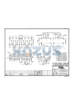 020167MR008S317ZU datasheet - USB SERIES A, R/A SHORT BODY DIP TYPE