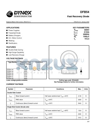 DFB5431 datasheet - Fast Recovery Diode