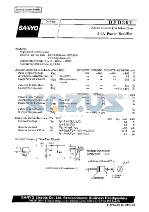 DFD30T datasheet - 3.0A Power Rectifier