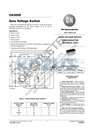 CA3059_06 datasheet - Zero Voltage Switch