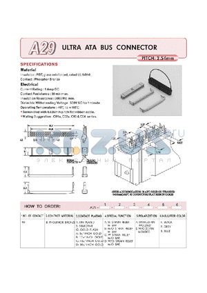 A29 datasheet - ULTRA ATA BUS CONNECTOR