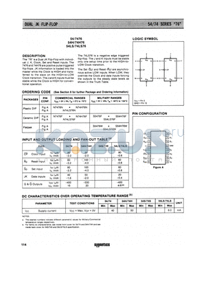 74H76 datasheet - DUAL JK FLIP - FLOP