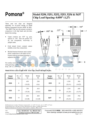 5253 datasheet - Chip Lead Spacing