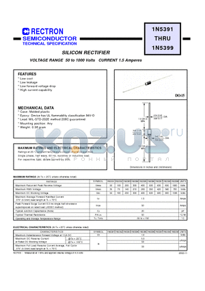 1N5391_02 datasheet - SILICON RECTIFIER