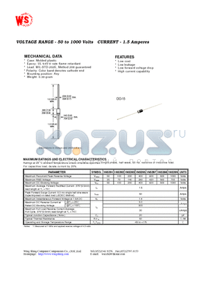 1N5393 datasheet - Silicon Rectifier