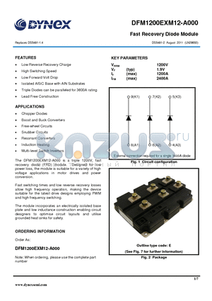 DFM1200EXM12-A000_11 datasheet - Fast Recovery Diode Module