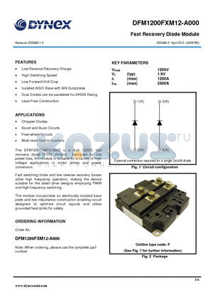 DFM1200FXM12-A000_10 datasheet - Fast Recovery Diode Module