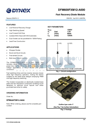 DFM600FXM12-A000_10 datasheet - Fast Recovery Diode Module