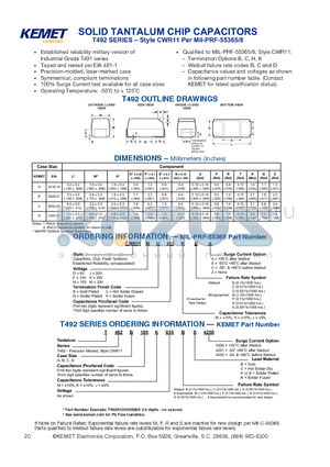 CWR11DB105KDB datasheet - SOLID TANTALUM CHIP CAPACITORS