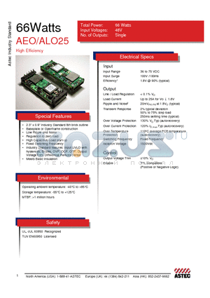 AL12A48-6S datasheet - 66Watts