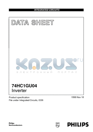 74HC1GU04 datasheet - Inverter