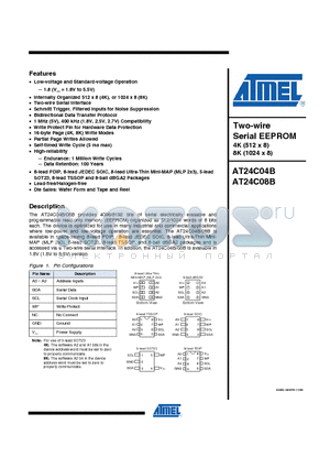 AT24C04BN-SH-B datasheet - Two-wire Serial EEPROM