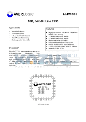 AL4V95 datasheet - 16K, 64K-Bit Line FIFO