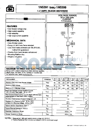 1N5397 datasheet - 1.5 AMPS.SILICON RECTIFIERS | 1N5397.pdf by Jinan Gude  Electronic Device | 1N5397 documentation view on KAZUS.RU