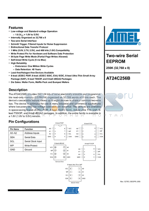 AT24C256BY7-YH-T datasheet - Two-wire Serial EEPROM