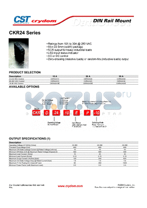 CKRA2410 datasheet - DIN Rail Mount