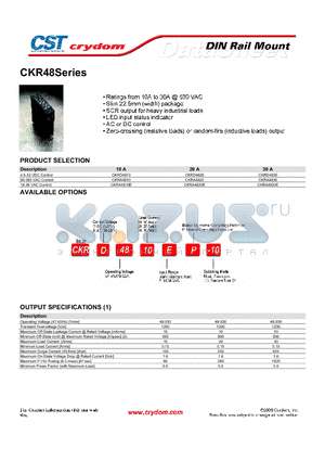 CKRA4830E-10 datasheet - DIN Rail Mount