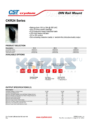 CKRD2410E datasheet - DIN Rail Mount