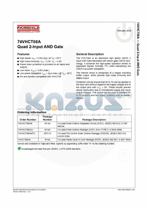 74HCT08AN_08 datasheet - Quad 2-Input AND Gate