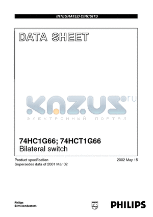 74HCT1G66 datasheet - Bilateral switch