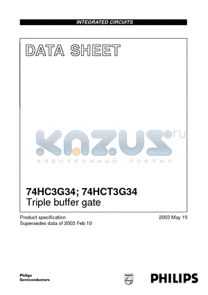 74HCT3G34DP datasheet - Triple Buffer Gate