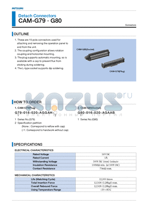 CAM-G80 datasheet - Detach Connectors