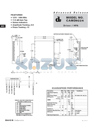 CAMD9224 datasheet - Driver / HPA