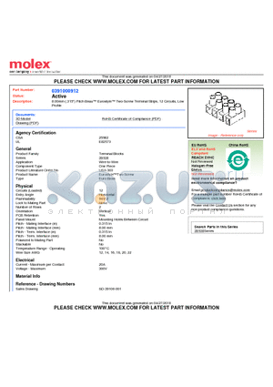 391000912 datasheet - 8.00mm (.315