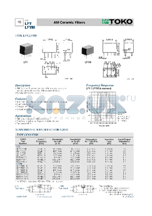 ALFY455C datasheet - AM CERAMIC FILTERS