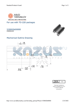 530002B02500 datasheet - For use with TO-220 packages