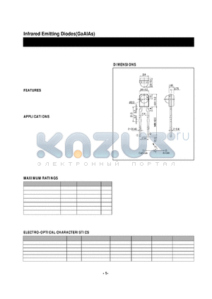 CL-304L datasheet - Infrared Emitting Diodes(GaAlAs)