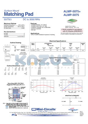 ALMP-5075 datasheet - Matching Pad