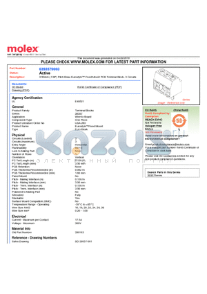 39357-0003 datasheet - 3.50mm (.138