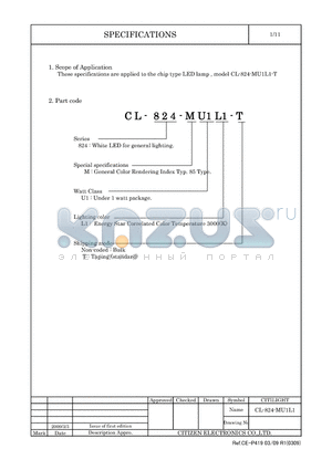 CL-824-MU1L1-T datasheet - LED lamp