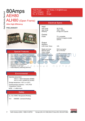 ALH80M48 datasheet - 80Amps