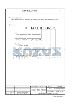 CL-L233-MC13L1-C datasheet - LED lamp