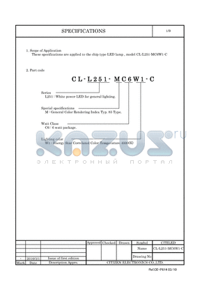 CL-L251-MC6W1-C datasheet - LED lamp