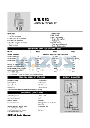 531-1A-12D1 datasheet - HEAVY DUTY RELAY