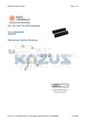 531102B02500 datasheet - For use with TO-220 packages