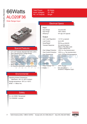 ALO20F36N-6 datasheet - Wide Range Input