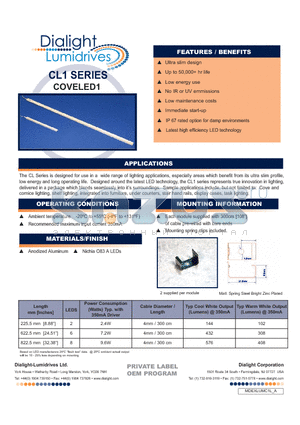 CL1-830-NW-P datasheet - CL1 SERIES COVELED1