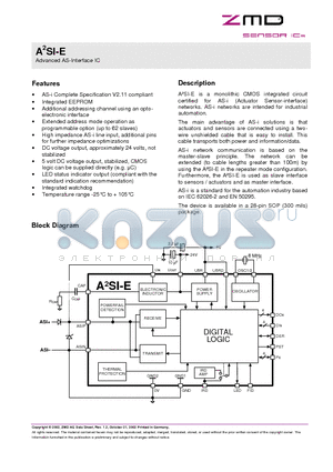 A2SI-E-SR datasheet - Advanced AS-Interface IC